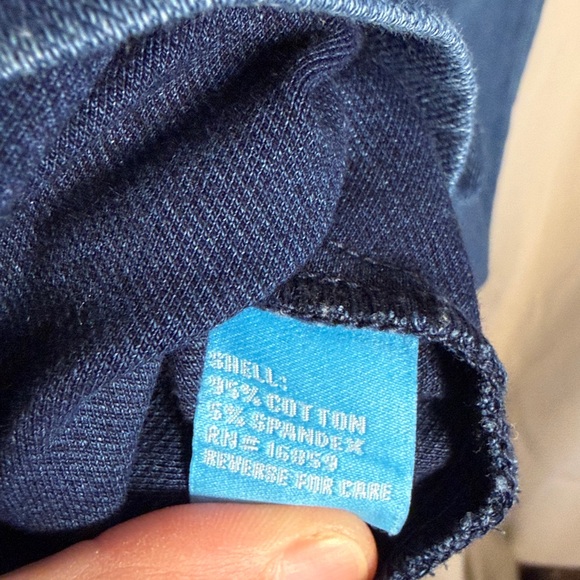 J. McLaughlin Cadence Stretch Denim Split V-neck Collar 3/4 Sleeve Dress Small - Picture 4 of 5